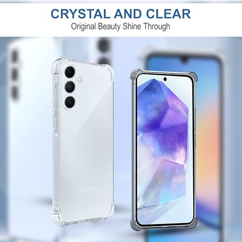 Image of CEDO Samsung Galaxy A55 (5G) Bumper Case | Soft Jel Flexible Thin Full Protection Shock Proof Clear TPU Back Case Cover for Samsung Galaxy A55 (5G) (Transparent)