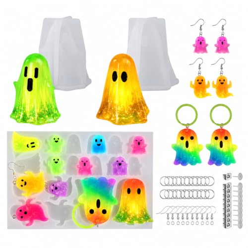 LETS RESIN Ghost Shape Resin Earring Molds Silicone Molds for Epoxy Resin