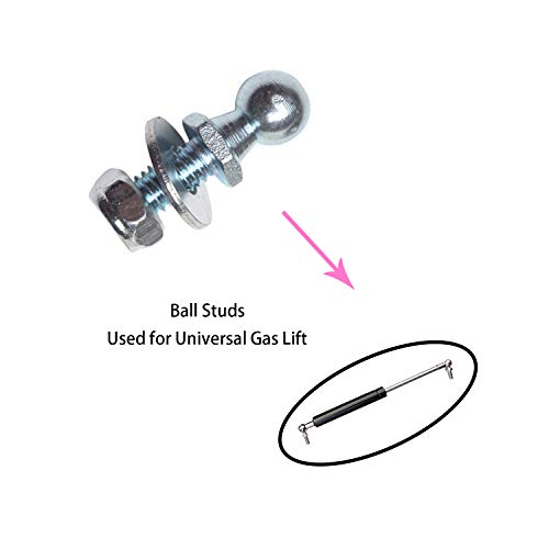 Monrand 10Mm Ball Studs With Hardware, Round Ball Screws Metal For Gas Lift Support Strut Fitting 5/16-18 Thread X1" Long Shank, 4 Pack #TOP5