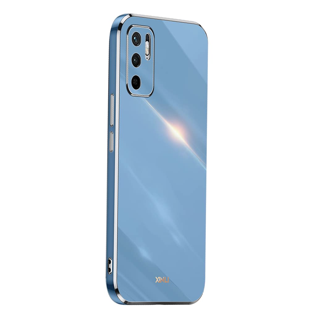Stylische Hülle Für Xiaomi Redmi Note 10 5G / Poco M3 Pro 5G – Mit Ringständer, TPU, Galvanisiertem Rand, Hellgrün