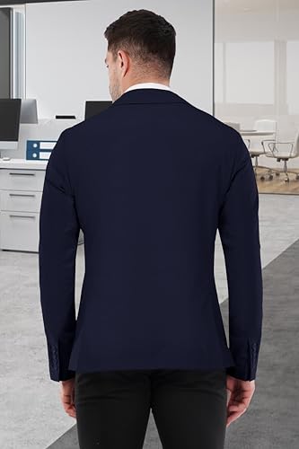 Image of SaintX Men's Tailored Unlined Casual Blazer | Layering Coat, Drapes & Feels Like an Overshirt | Designed for Summers | Breathable 4-Way High Stretch Knit Fabric for All Day Comfort | Slim Fit