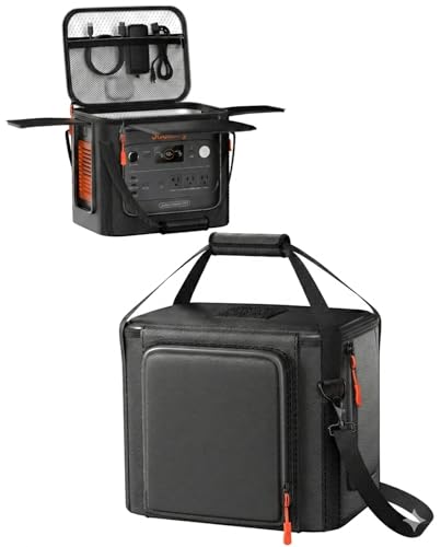 Hautton Carrying Case Bag for Jackery 1000 V2 Water-Resistant Durable Protective Storage Bag with Adjustable Shoulder Strap for Portable Power Station Accessories -Black