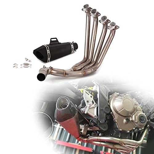 オートバイに適合するCB650F CB650R CBR650 CBR650F 2014 2015 2016 2017 2018 2019 2020 排気システムフロントミッドリンクパイプエスケープ 51 ミリメートルマフラーチューブステンレス鋼