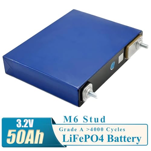 Image of Pack of 4-3.2V 50Ah LiFePO4 Cells Lithium Battery Iron Phosphate Deep Cycle Battery, Power Supply for RV, Boat, Golf Cart, Motor, UPS, Fish Finder, Lawn Mower, Off Grid, Solar Systems, etc.