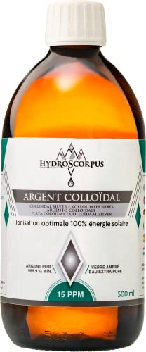 Plata Coloidal 15PPM 500mL VIDRIO