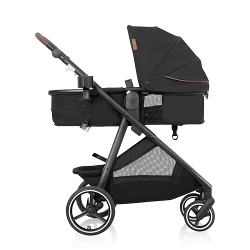 Image of Evenflo Shyft Intuiti+ Stroller with Green & Gentle Fabric (Jasper)