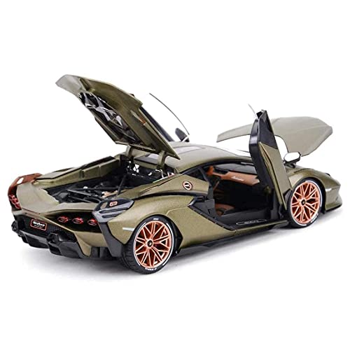Image of Invite Enterprise Exclusive Alloy Metal Pull Back Die-Cast Car 1:32 Lamborgini Sian Diecast Metal Pullback Toy Car With Openable Doors, Light Music Boys Gifts Toys For Kids(1:32 Sian - Green)