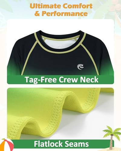 Image of Boys UPF 50+ Swim Shirt Long Sleeve, 1 or 2 Pack Rash Guard Tops