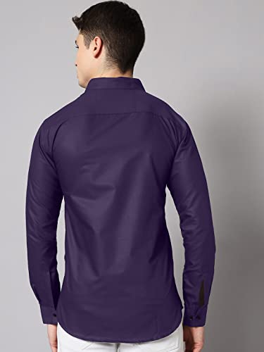 Image of Zombom Men's Regular Fit Cotton Blend Printed Spread Collar Full Sleeve Casual Shirt