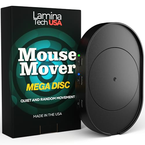 Image of Undetectable Mouse Mover Jiggler, Adjustable Activity, Optional Shut-Off Timer, Random Movement Engine, No Software, Quiet & Undetectable Operation, USA Company (Single Disc)
