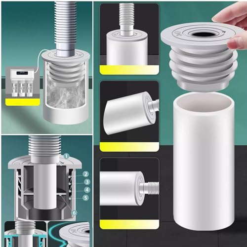 Image of Washing Machine Drain Connector, PVC Chamber Box for Drainage, Sewer Odor Prevention for Bathrooms, Laundry Rooms, Kitchen Sink Drain Pipe Set, Drain Pipe Rat Stopper, Anti Cockroach Drain Cover