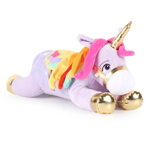Image of Jay Franco Kids Unicorn Academy Plush Pillow Buddy - Large Ultra-Soft Stuffed Plushie & Cozy Pillow, Official Licensed Product, 13 Inches, Multi - Unicorn Academy Wildstar