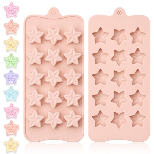 2 Pack Moldes de Silicona para Cubos de Hielo en Forma de Estrella miniatura 1