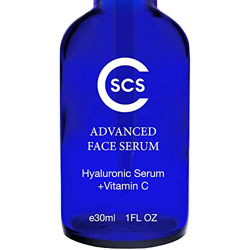 CSCS Vitamin C Serum with Hyaluronic Acid - Best Anti-Aging Serum for Face, Neck and Eyes - Natural & Organic Skin Brightening for Sun Spots, Fine Lines and Wrinkles- 1 fl oz