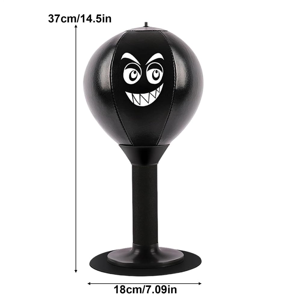 Sac de Frappe Amusant,Sac de Frappe de Bureau Anti-Stress, Balle de soulagement de l'humeur, Sac de Frappe de Bureau avec Ventouse, Balle de Frappe de Table pour Enfants et Adultes