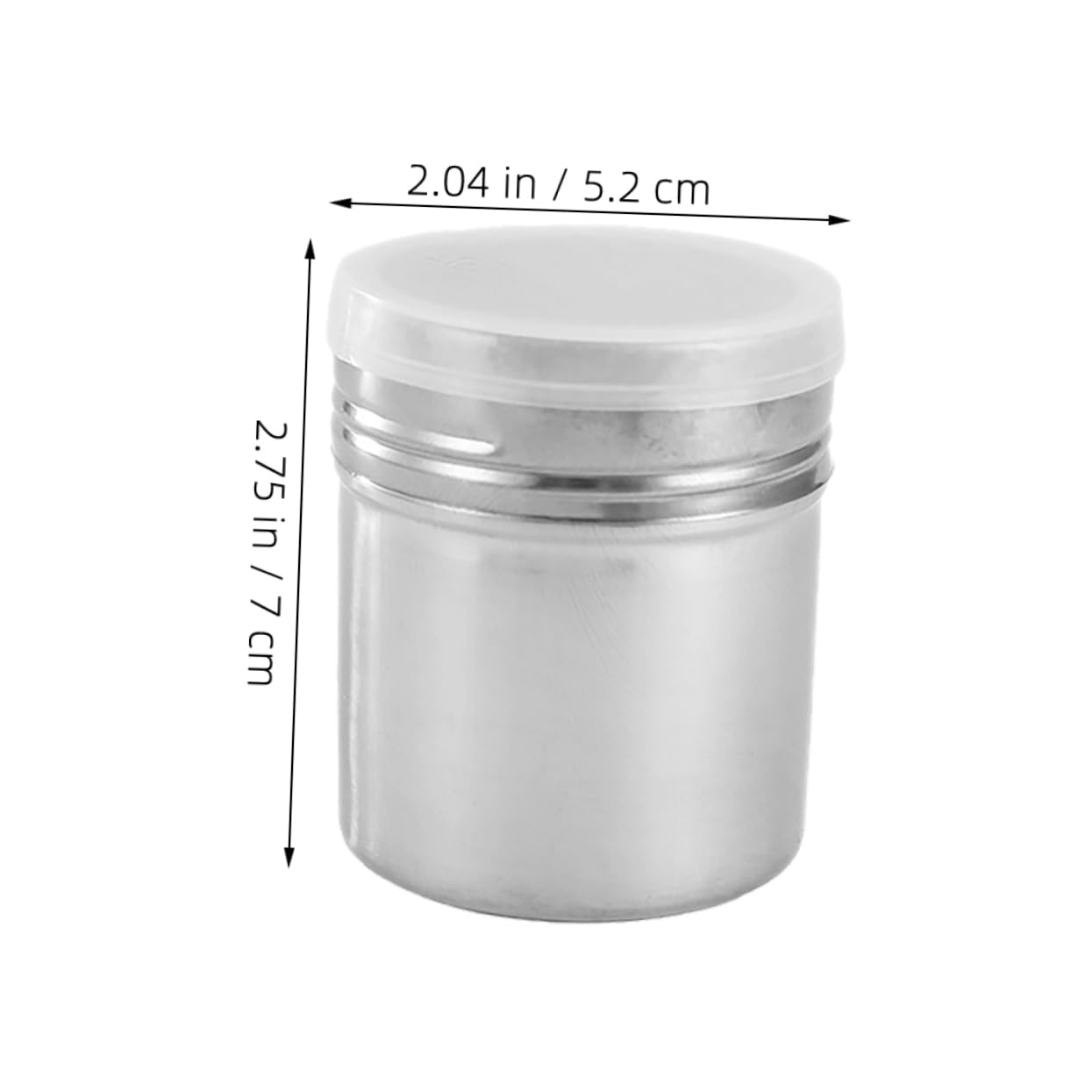 Cabilock 4pcs Stainless Steel Powder Shaker with Lid Fine Mesh Spice Dispenser for Even Sprinkling of Sugar Cocoa and Pepper for Baking and Cooking Kitchen Outdoors