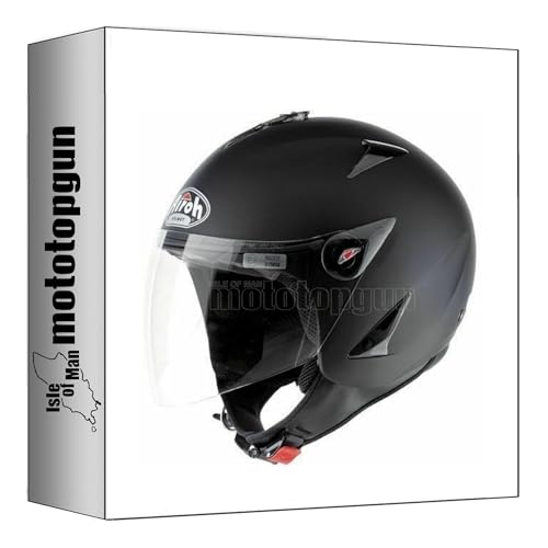 airoh casco moto jet jt11 jt color nero matto tg. m mototopgun
