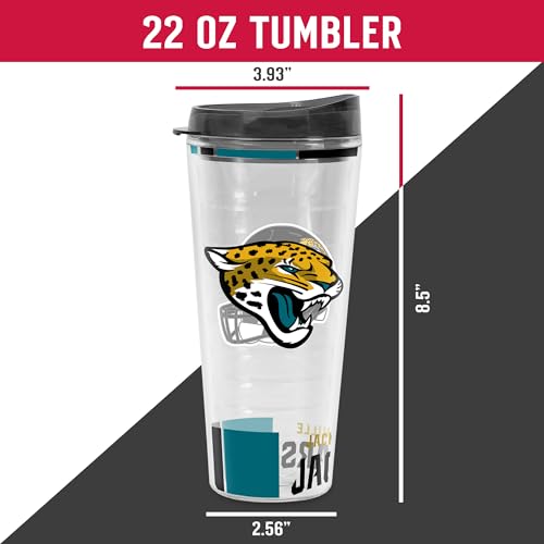 Image of Rico Industries NFL Football Double Wall Classic 16oz Or 20oz Tritan Tumbler W Lid