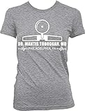 NOFO Clothing Co Dr. Mantis Toboggan, MD Philadelphia, PA Juniors T-Shirt, L LtGray