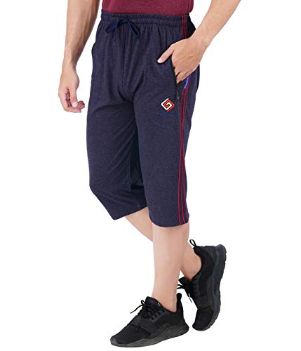 Image of FEEL TRACK Men's Regular Fit Three Fourth Capri (Pack of 2)