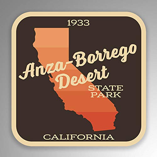 Anza Borrego Desert State Park Hiking Camping Explore Wanderlust Vinyl Decal Sticker Car Waterproof Car Decal Bumper Sticker 5"