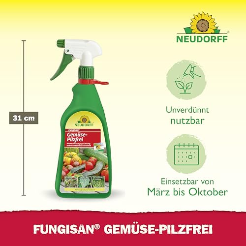 Neudorff Fungisan Gemüse-Pilzfrei - Anwendungsfertiges Spray zur Bekämpfung von Pilzkrankheiten an Gemüse wie Kraut- und Braunfäule an Tomaten, vegan, 1 Liter