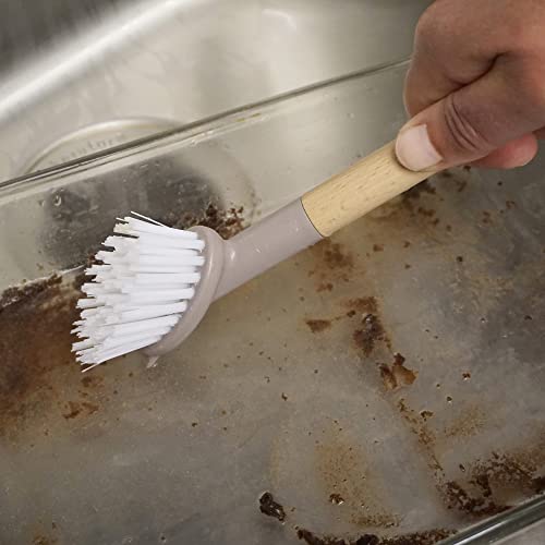 Rsvp International Kitchen Scrubber Collection Dishwasher Safe, Oval Brush, 10.75", Gray #TOP3