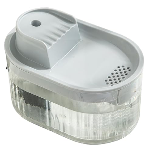 猫の水飲み場、犬の水飲み場 - 大型犬の水飲み場ウォーターボウル,フィルター付き透明猫噴水 1.5L 静かな自動水入れ ペット用品 屋内用