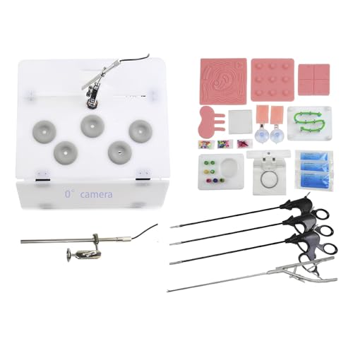 Image of Animal Abdominal Cavity Flat Trainer Simulator Training Box Teaching Module Kits with 0 Camera, V2 Handle Pliers