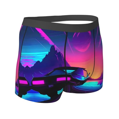 KoNsev Spring Bamboo Print Men'S Underwear Boxer Briefs Pack,Stretch-Polyester Boxer Briefs,Breathable And Light3