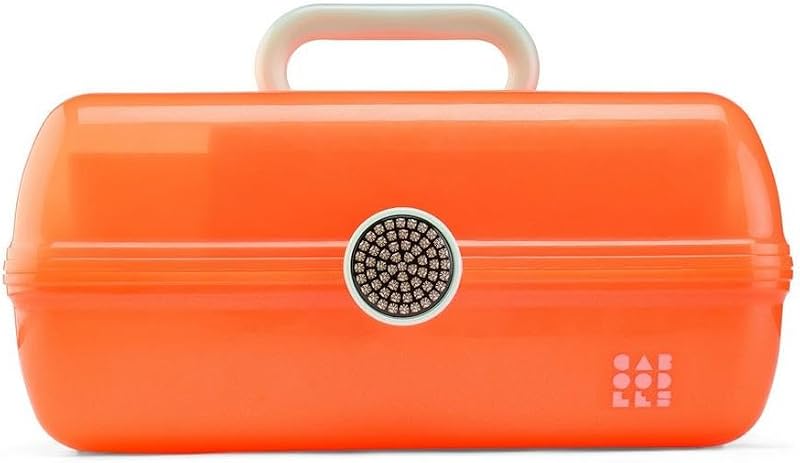 Caboodles On-The-Go Girl Estojo de Maquiagem Orange Shimmer - Show Girl com Espelho, 1 unidade