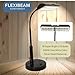 LIGHTACCENTS Battery Operated Lamp LED Cordless Lamp - Battery Powered Lamp - Desk Lamp Super Bright LED's with Adjustable Metal Neck, Use with Batteries or Included AC Adaptor (Black)