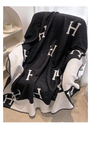 Warm and Cozy Woollen Throw Blanket- Avalon Blanket -Hermes Themed