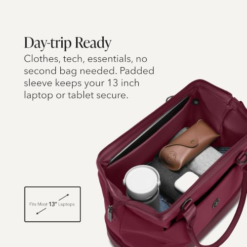 Image of SWISSGEAR Signature Hardside Expandable Carry-On Spinner & Mini Weekender Tote Set, ABS Construction, TSA-Friendly Lock, Merlot, 2-Piece Set (19-Inch /Mini Weekender Tote)