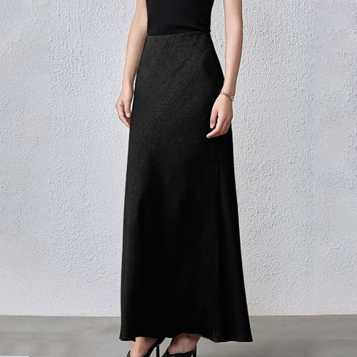 Women Bodycon Mermaid Skirt Ruched High Waist Spring Fall Long Pencil Skirt Dinner Cocktail Party Elegant Maxi Skirts3