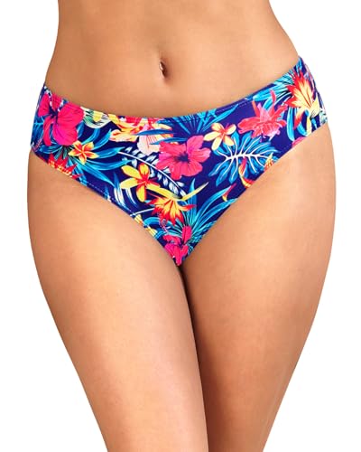 Image of Daci Women's Mid-Rise Full-Coverage Bikini Bottom | Mid-rise bikini bottom with full rear coverage in 82% nylon and 18% spandex for comfortable swimming and beachwear