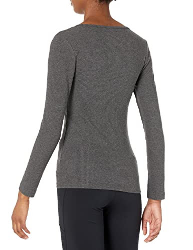 Image of Amazon Essentials Women's Slim-Fit Long Sleeve V-Neck Knit Rib Shirts, Pack of 2
