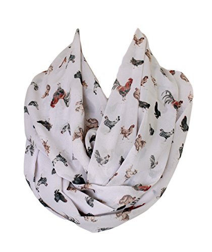 Etwoa Chicken Rooster Pattern Infinity Scarf3