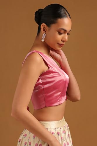 Image of Soch Womens V-Neck Tissue Princess Line Padded Sleeveless Blouse