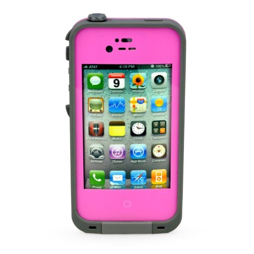 FAVOLCANO Redpepper Waterproof Shockproof Dirtproof Snowproof Protection Shell for iPhone 4 4S (Pink)