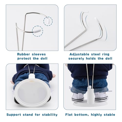 Image of 12 Pack Doll Stand Holder Compatible with 6.8 Inch Dolls, Not Include Dolls | Doll Stand Holder for Collectible Blind Box Figurines, Doll Stands for 6.8 Inch Dolls, Easy to Use, Great Gift for Girls