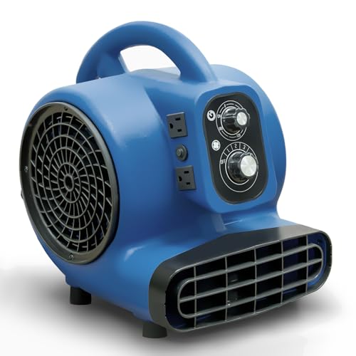ioboneed Air Mover, 1/4 HP 1000 CFM Carpet Dryer for Cooling and Ventilating, Portable Floor Blower Fan with 4 Blowing Angles and Time Function, for Janitorial, Home, Commercial Use by ioboneed - Used condition - US$58.79