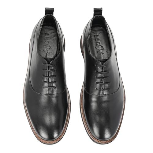 Image of Legwork Crossover Oxfords 2.0 - Italian Leather Hybrid Dress Shoes with Extralight Rubber Outsole | Ultra-Lightweight & Comfortable Oxford Wingtip | All Elegance