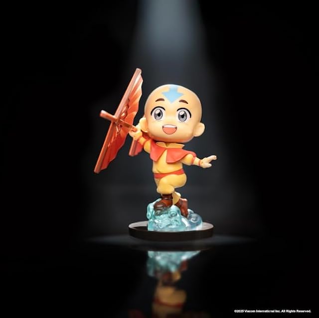 Foto 3 de 6 de Avatar: The Last Airbender Aang - Mini Figura de 4 Pulgadas en Estilo Kawaii en Postura dinámica con Base…