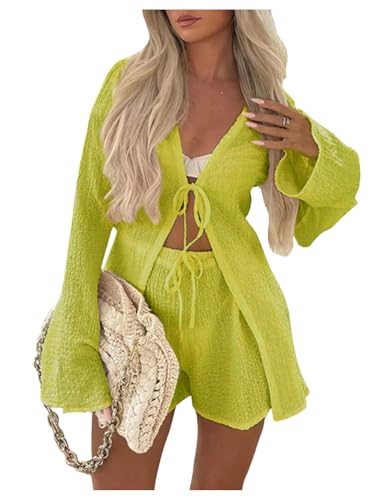 GORGLITTER Women's Shorts Set 2 Piece Beach Vacation Coastal Miami
