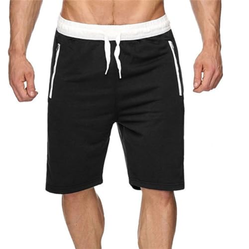Men's Summer Pockets Gym Training Fitness Short Pants Middle Waist Beach Sports Shorts3