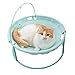 Shiningirl Cat Hammock Bed Elevated Cat Bed with Dangling Ball Detachable Mat Mesh Sleeping Dog Bed Spring Summer Pet Supplies