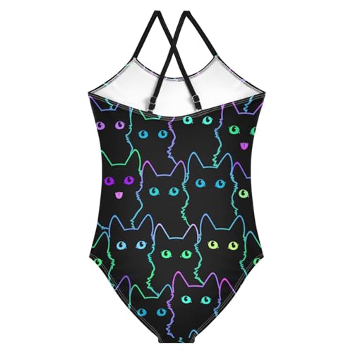 Image of CaTaKu Girls One Piece Swimsuits Hawaiian Toddler Bathing Suit for Girls Kids Swimwear 3-10 Years