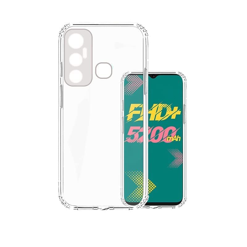 Image of COVERBLACK Transparent Rubber Back Cover for Infinix X662 64+4 /Hot 11 - Transparent