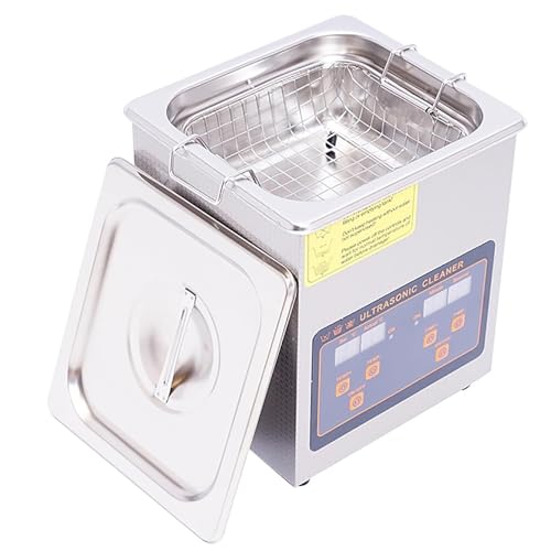 Image of LPLYAA Ultrasonic Cleaner, Commercial Ultrasonic Cleaner, LED Digital Display, with Heater Basket for Jewelry,Denture,Coins,Metal Parts,Carburetor,Fuel Injector,Record,Circuit Board,Brass Etc
